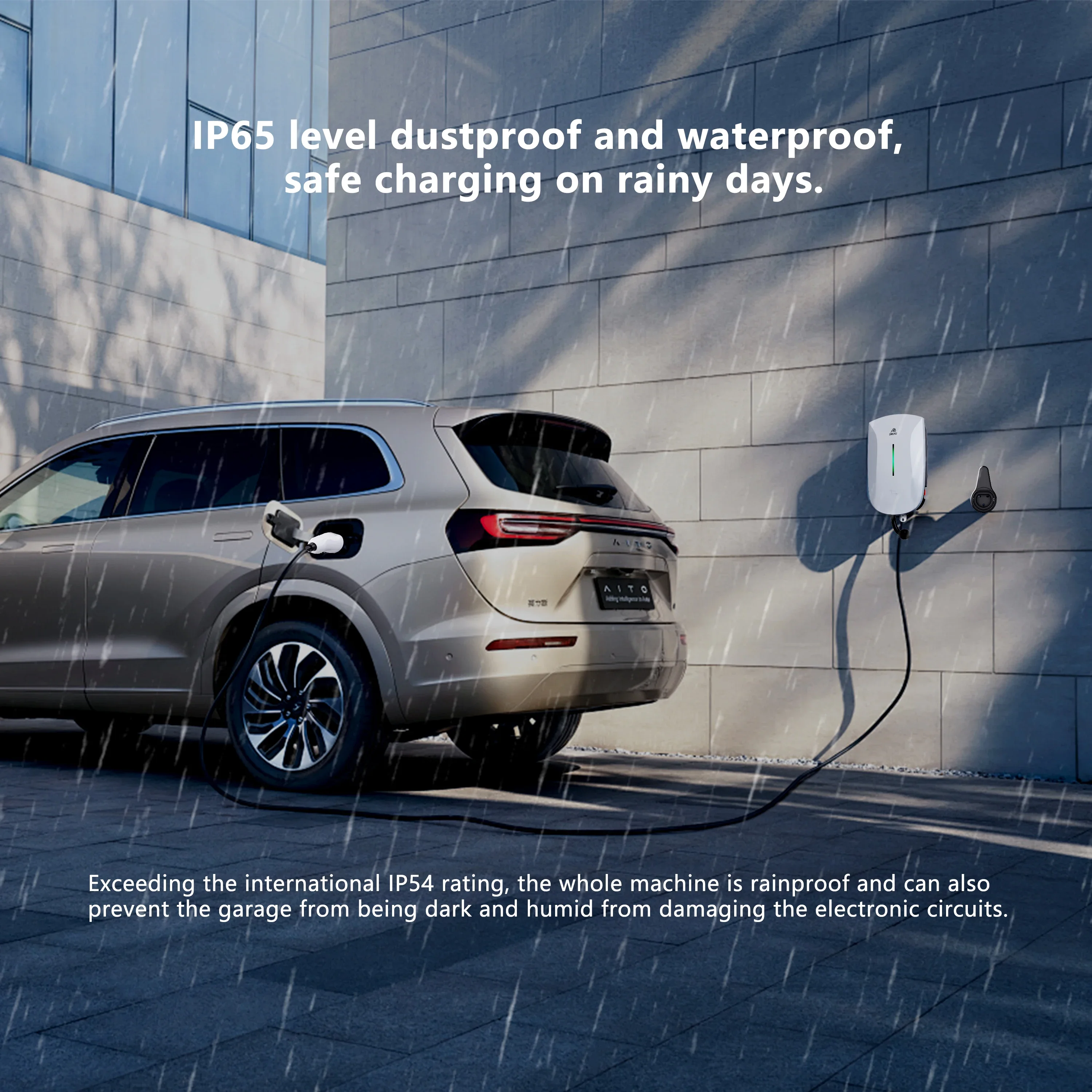 GWUYU Wallbox Type2 32A 7KW EV Charger 16A 11KW 32A 22KW 3 Phase Electric Vehicle Charging Station 5m Cable Support APP Control