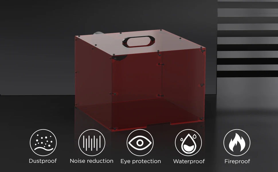 ACMER S1 Mini Laser Engrave Machine Enclosure Laser Protection Vent Fireproof and Dustproof Protective Cover For S1 2.5/3.5/6W