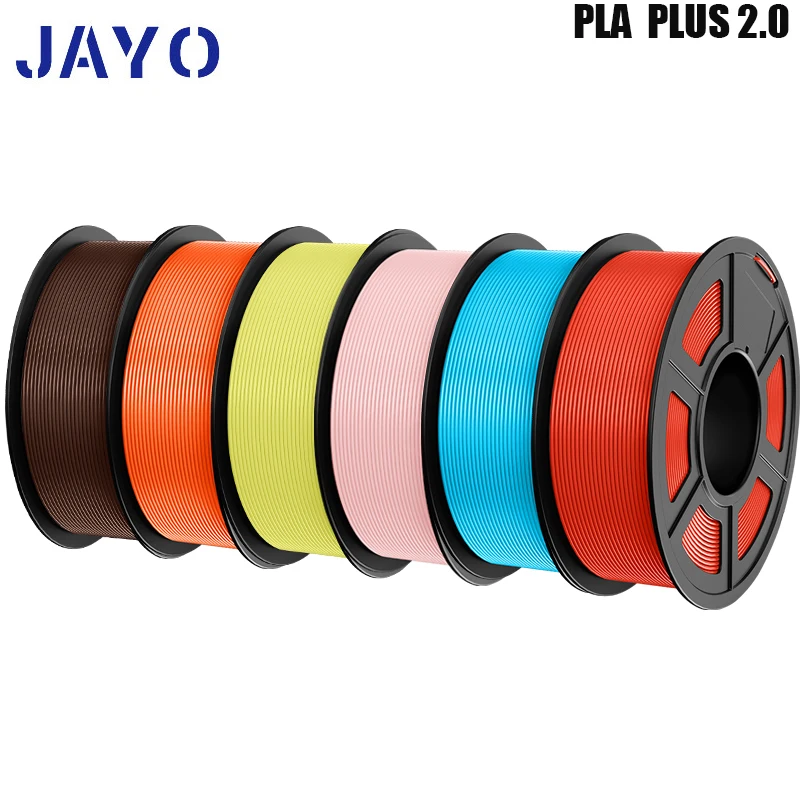 JAYO 3D Printer Filament PLA PLUS 2.0 6Rolls no bubbles no drawing smooth multiple colors 3d printer accessories for 3D Printing