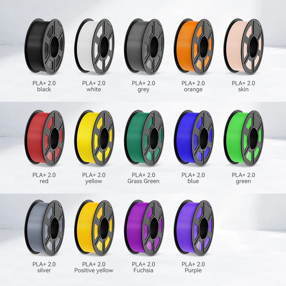 JAYO 3D Printer Filament PLA PLUS 2.0 6Rolls no bubbles no drawing smooth multiple colors 3d printer accessories for 3D Printing