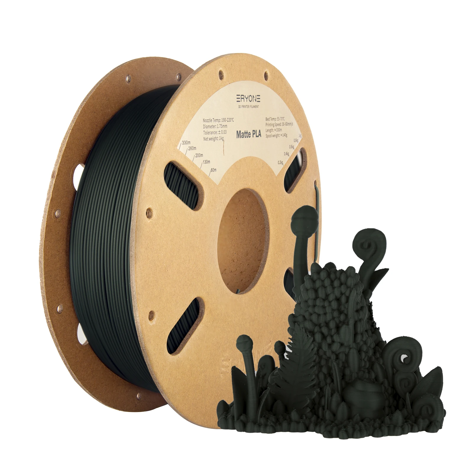 ERYONE 5KG PLA Matte Premium Filament 3D Print, Multicolor Available, PLA Matte Filament, Max Print Speed 100mm/s, 1KG/Spool
