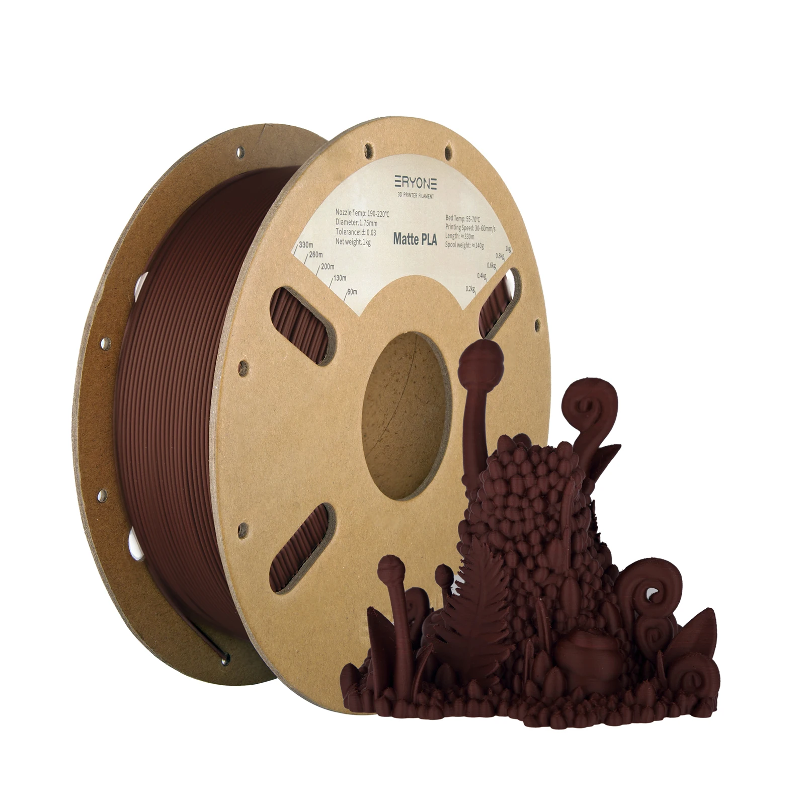 ERYONE 5KG PLA Matte Premium Filament 3D Print, Multicolor Available, PLA Matte Filament, Max Print Speed 100mm/s, 1KG/Spool