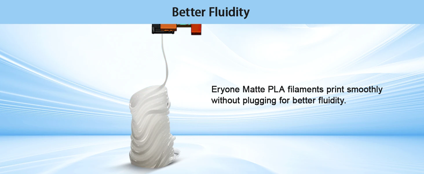ERYONE 5KG PLA Matte Premium Filament 3D Print, Multicolor Available, PLA Matte Filament, Max Print Speed 100mm/s, 1KG/Spool