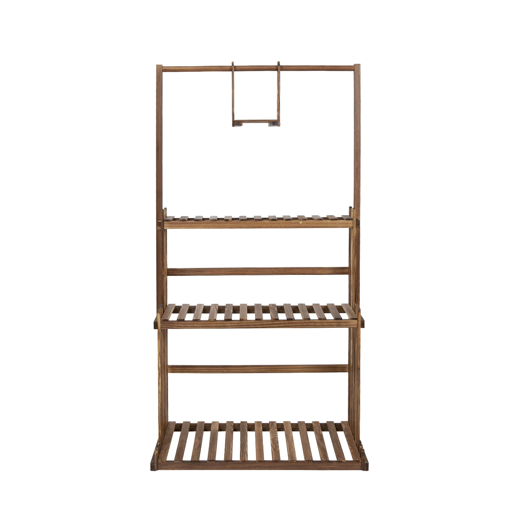 3-Tier Hanging Wood Plant Stand Planter Shelves Flower Pot Organizer Rack Multiple Display Holder Shelf Indoor Outdoor