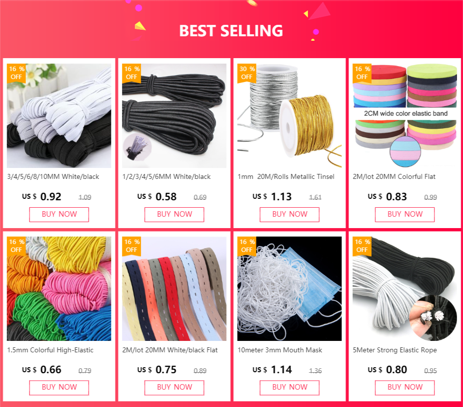 3/4/5/6/8/10MM White/Black Flat Elastic Bands Elastic Rubber Band Wedding Garment Elastic Tape for DIY Sewing Stretch Rope Acces