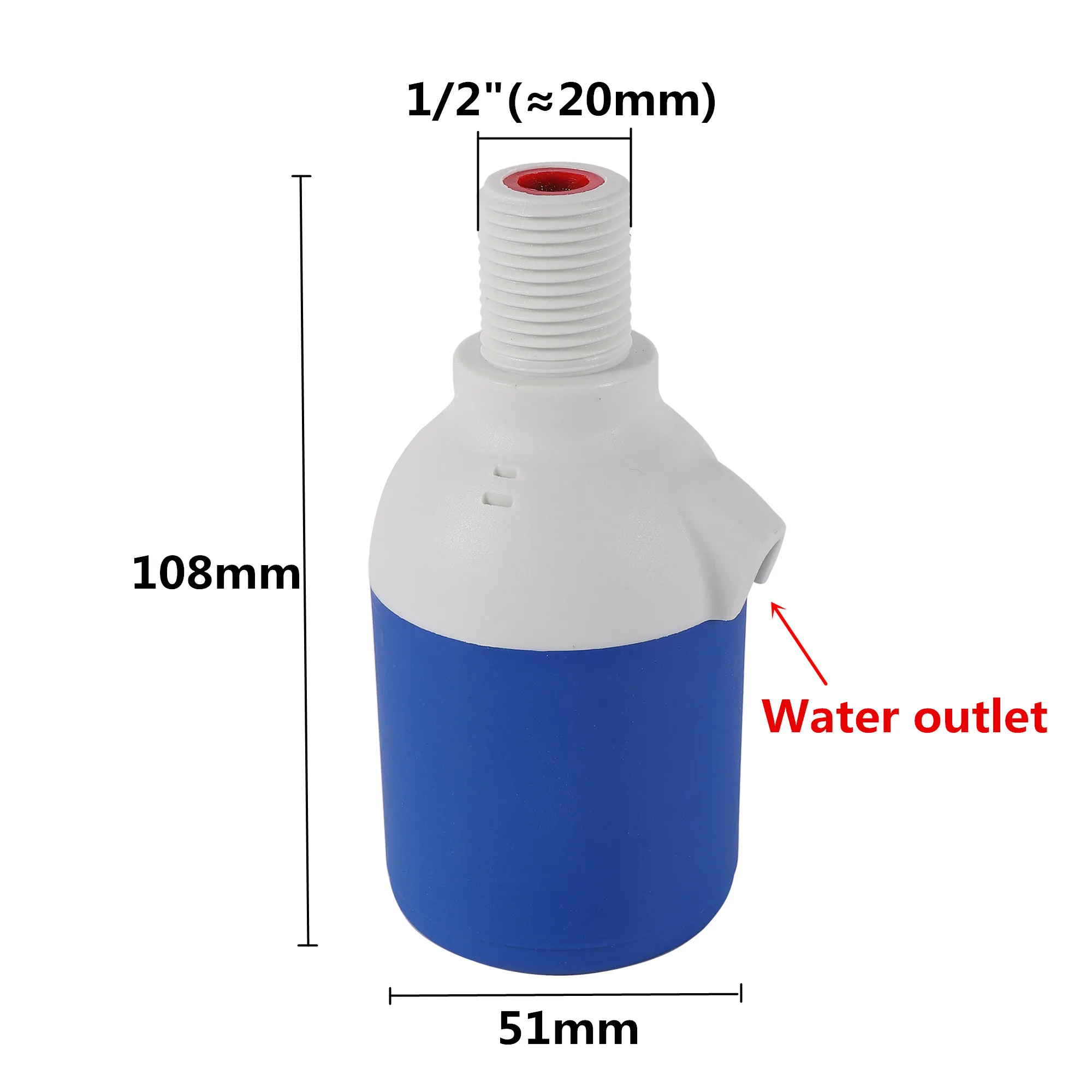 1/2" Automatic Water Level Control Valve Tower Floating Ball Valve Installed Inside The Tank Plug-in Free Inlet and Outlet Valve