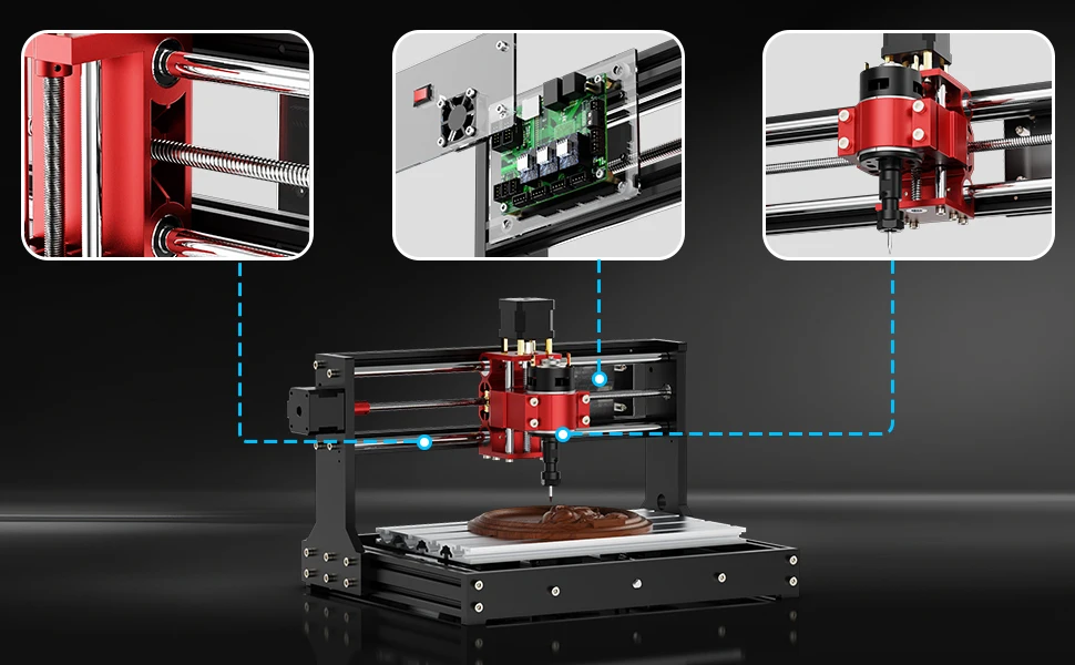 Twotrees TTC3018 Pro CNC Router Engraver 32-bit Board 775 Motor ER11 Z-Axis Milling Machine for Wood MDF Acrylic PCB Cut
