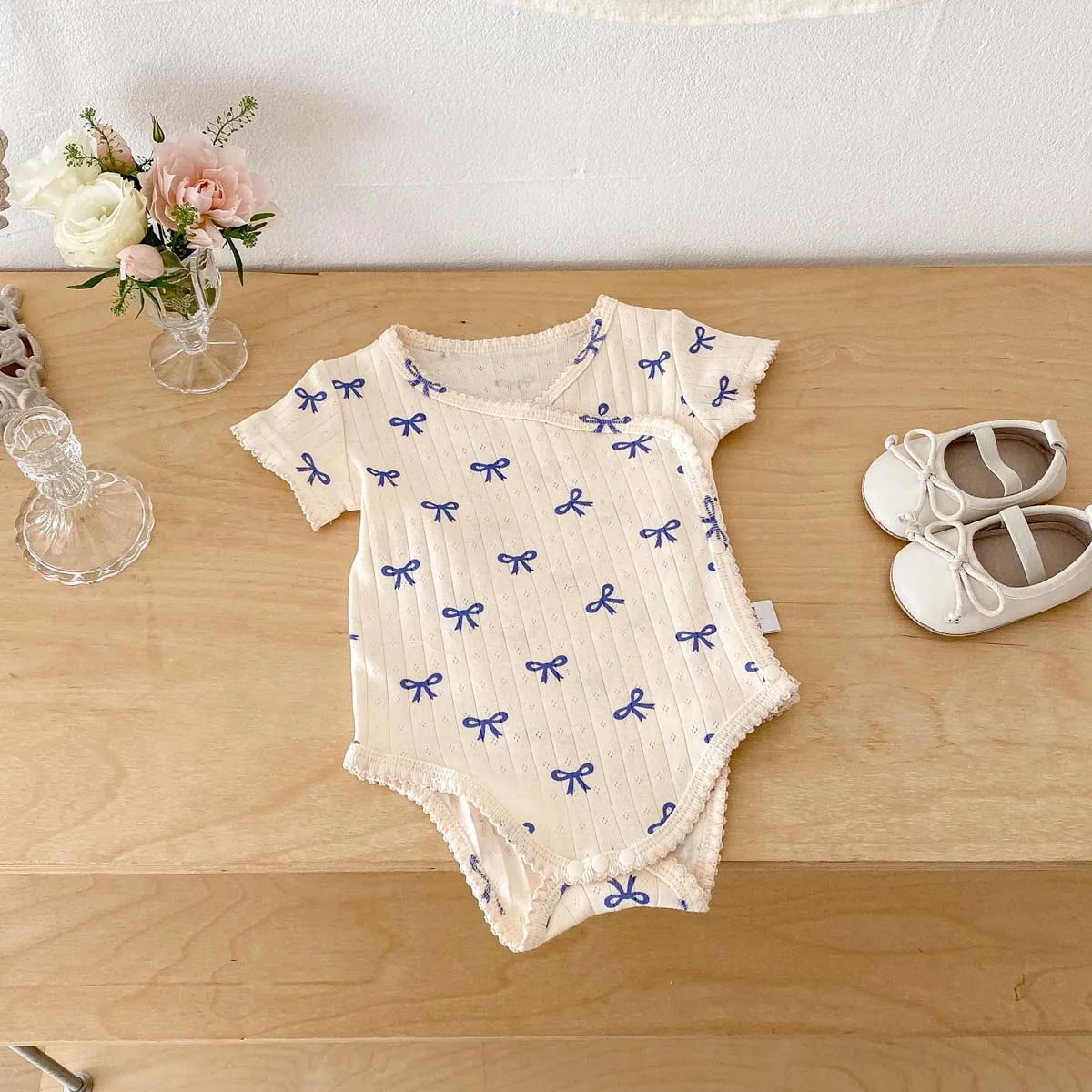 Summer Boys and Girls Baby Short-Sleeved Pants Simple Comfortable Full Printed Newborn Printed Pants