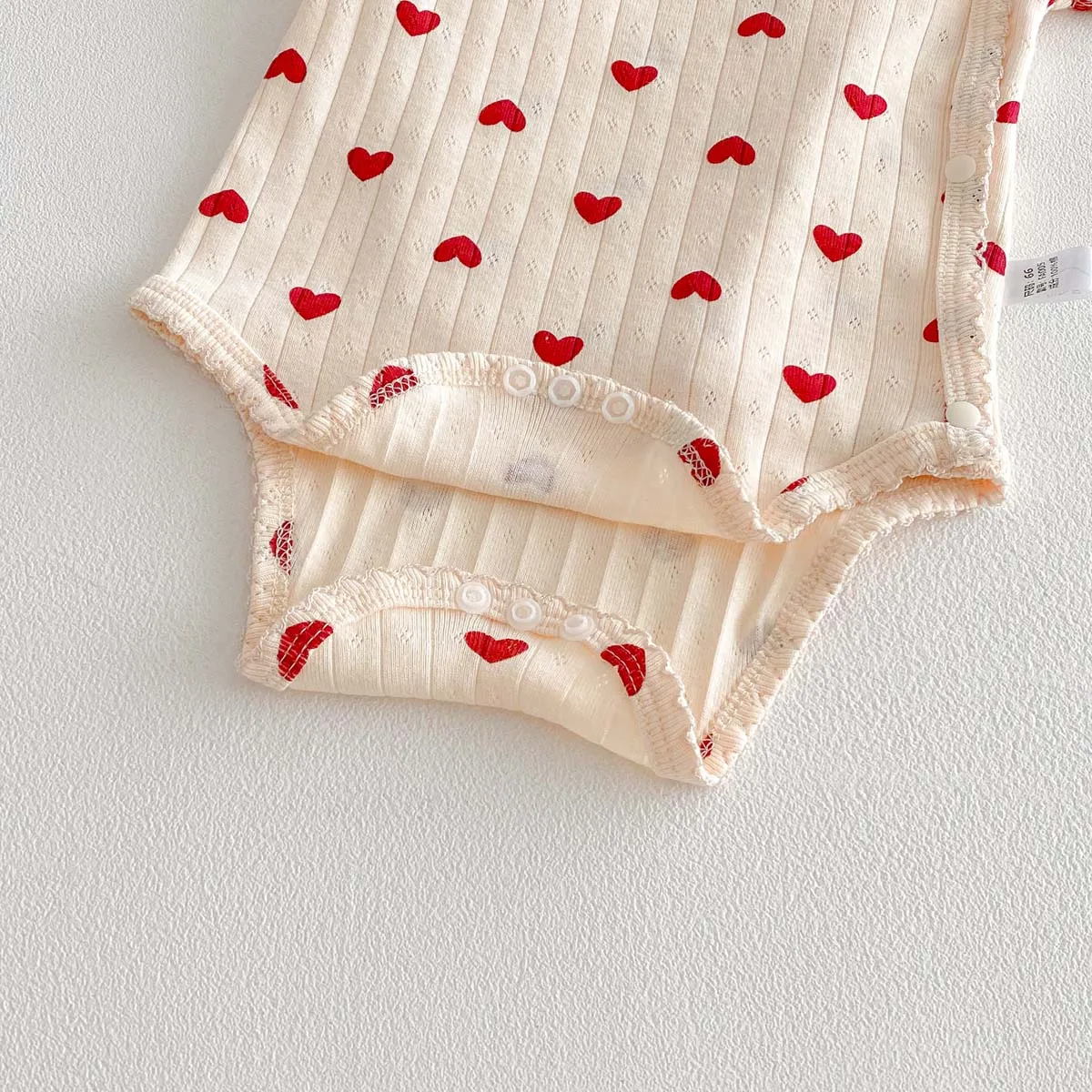 Summer Boys and Girls Baby Short-Sleeved Pants Simple Comfortable Full Printed Newborn Printed Pants