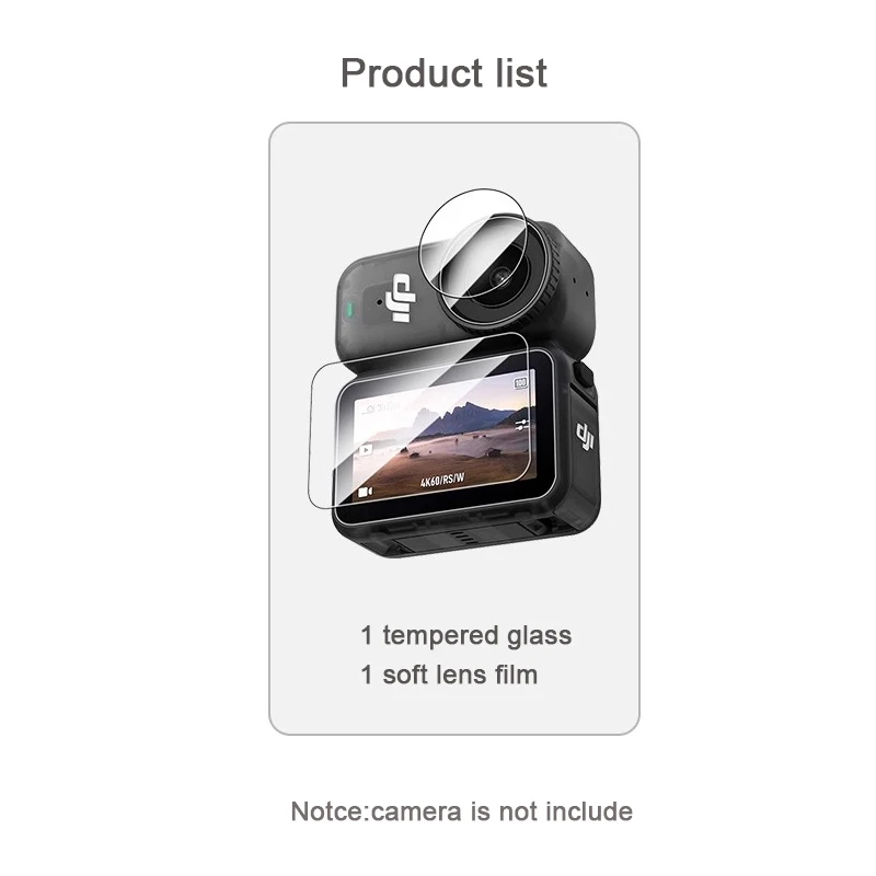 Screen Protector for DJI Osmo Nano Ultra-Clear Camera Lens Screen Protector Film Storage Bag Mini Case Accessories Set
