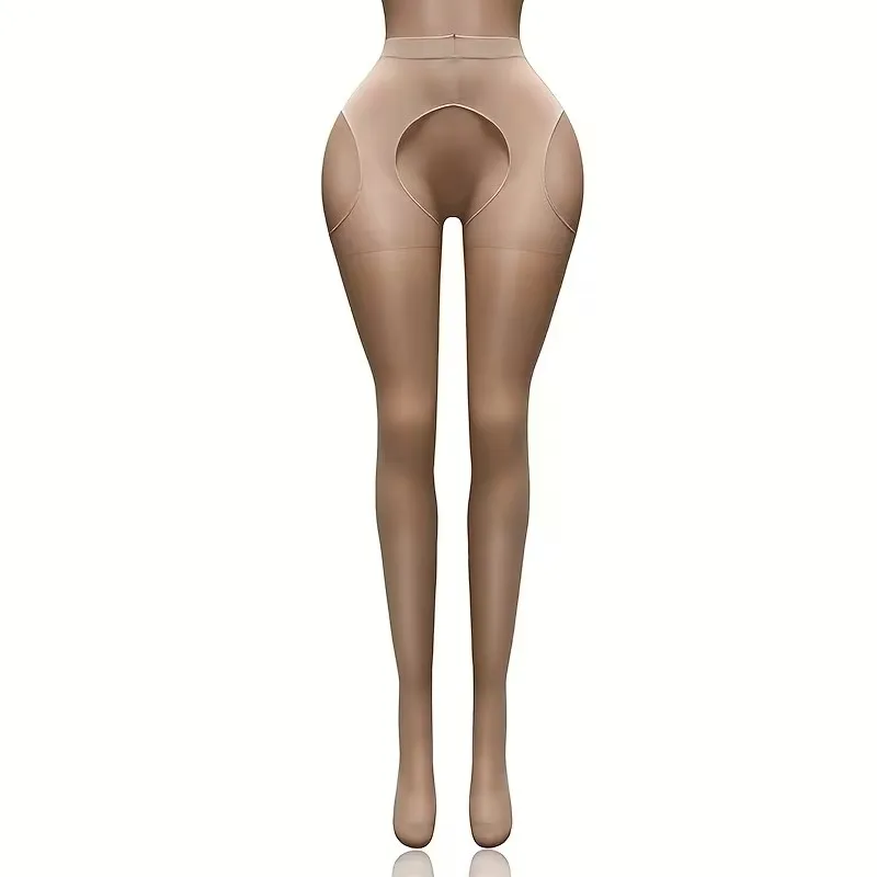 Side Open Sexy Stocking Soft Top Thigh High Stockings Open Suspender Garter Belt Lingerie Women's Tights Pantyhose