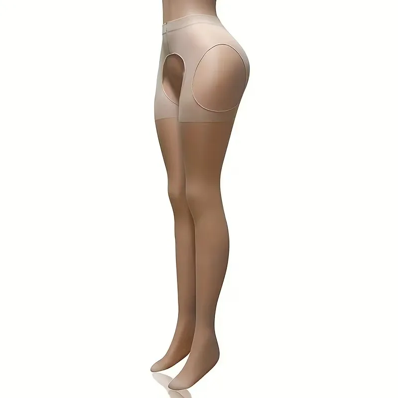 Side Open Sexy Stocking Soft Top Thigh High Stockings Open Suspender Garter Belt Lingerie Women's Tights Pantyhose