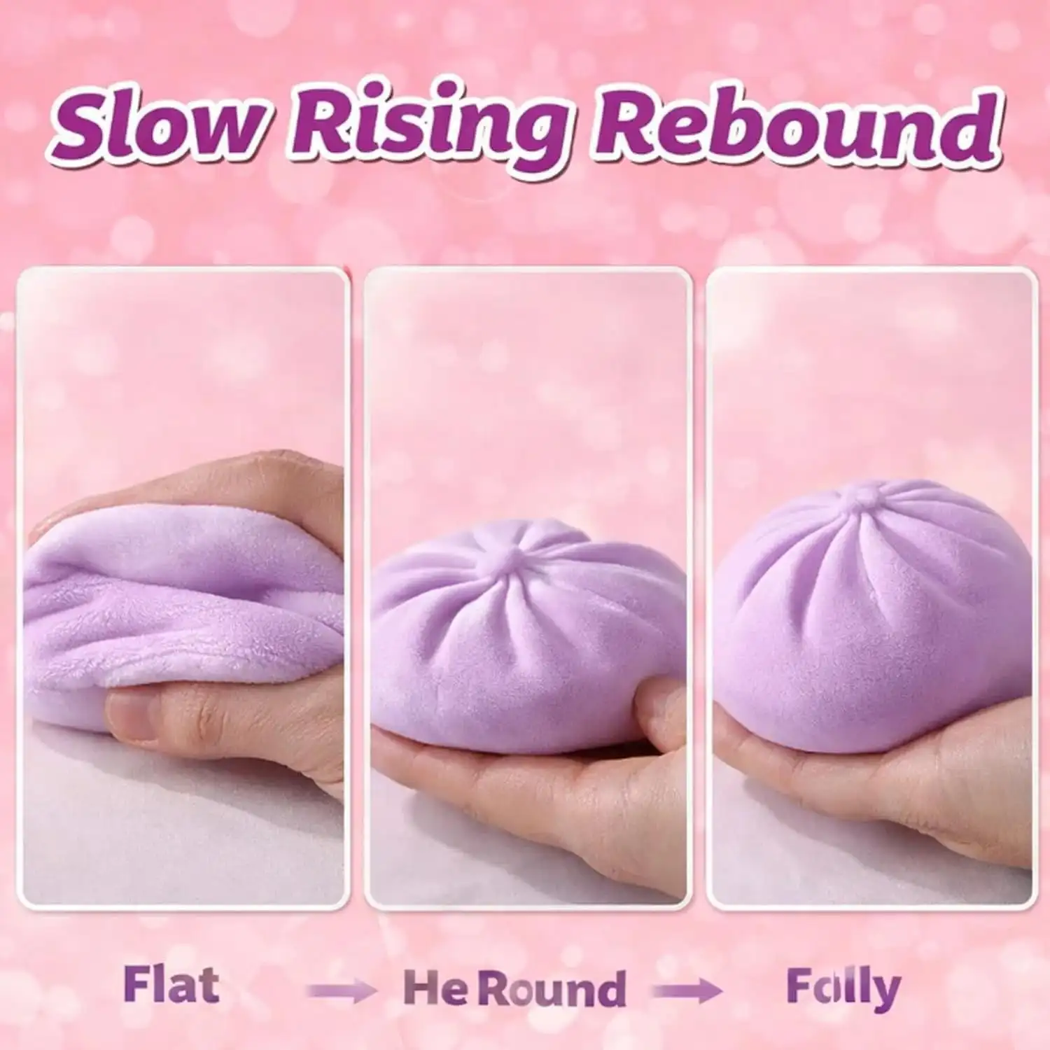 Soft Maltose Dumpling Squishy: Transparent Colorful Squeeze Toy, ASMR Stress Relief Ball, Sensory Fidget Toy for Kids Adults