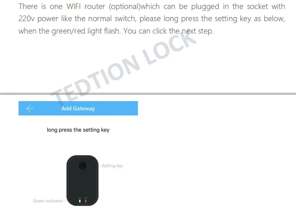 SA G2 TT Lock App Bluetooth Smart Electronic Door Lock wifi Adapter Gateway
