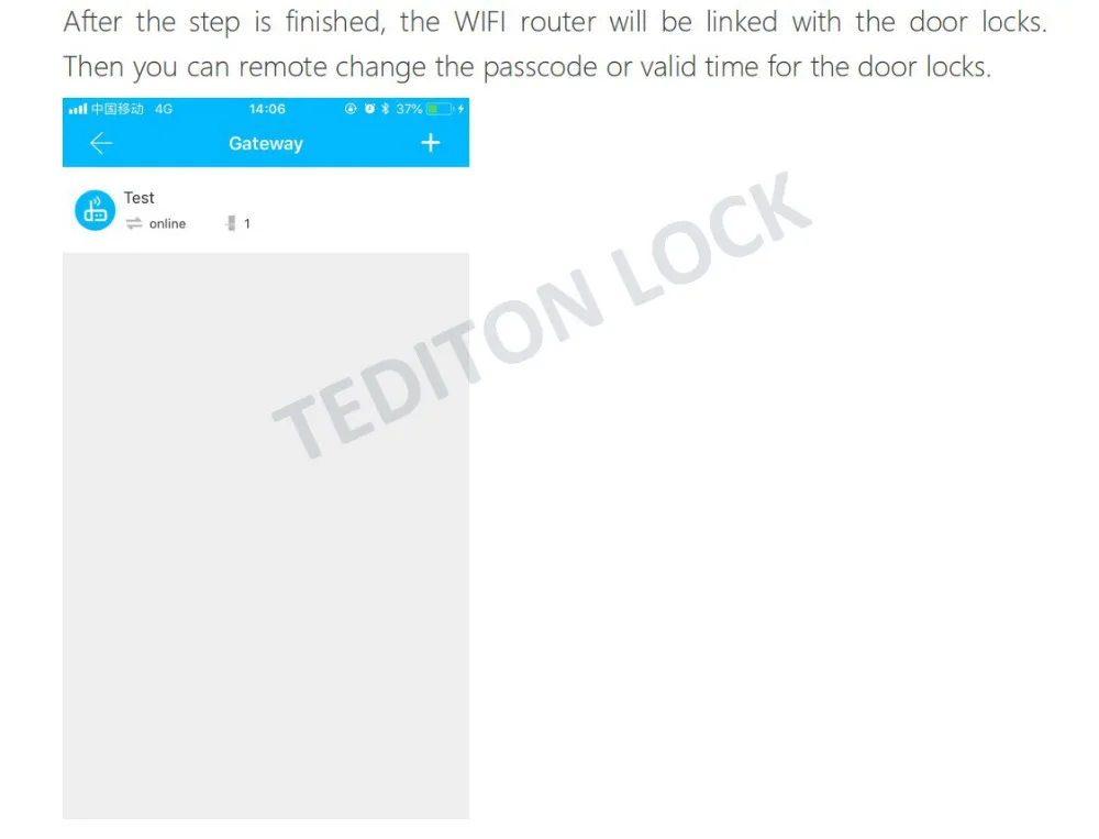SA G2 TT Lock App Bluetooth Smart Electronic Door Lock wifi Adapter Gateway