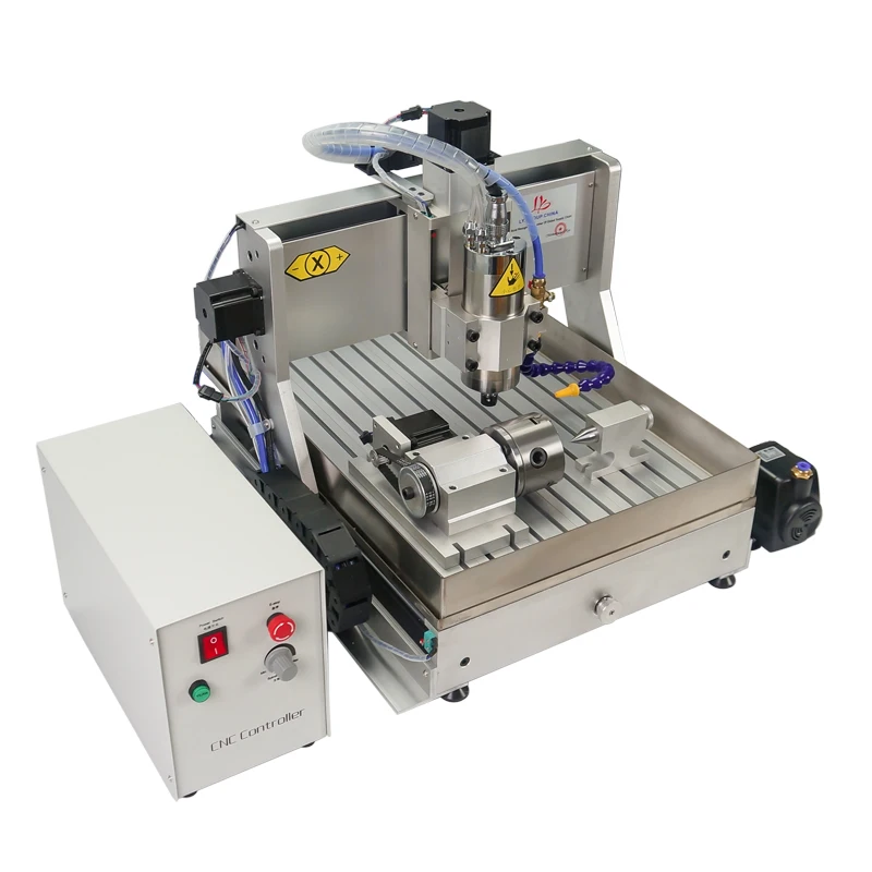 CNC Router 6040 4 Axis 2.2KW Metal 3D Carving Woodworking Machine 3040 USB Port Milling Engraving Machine 6090 with Water Tank