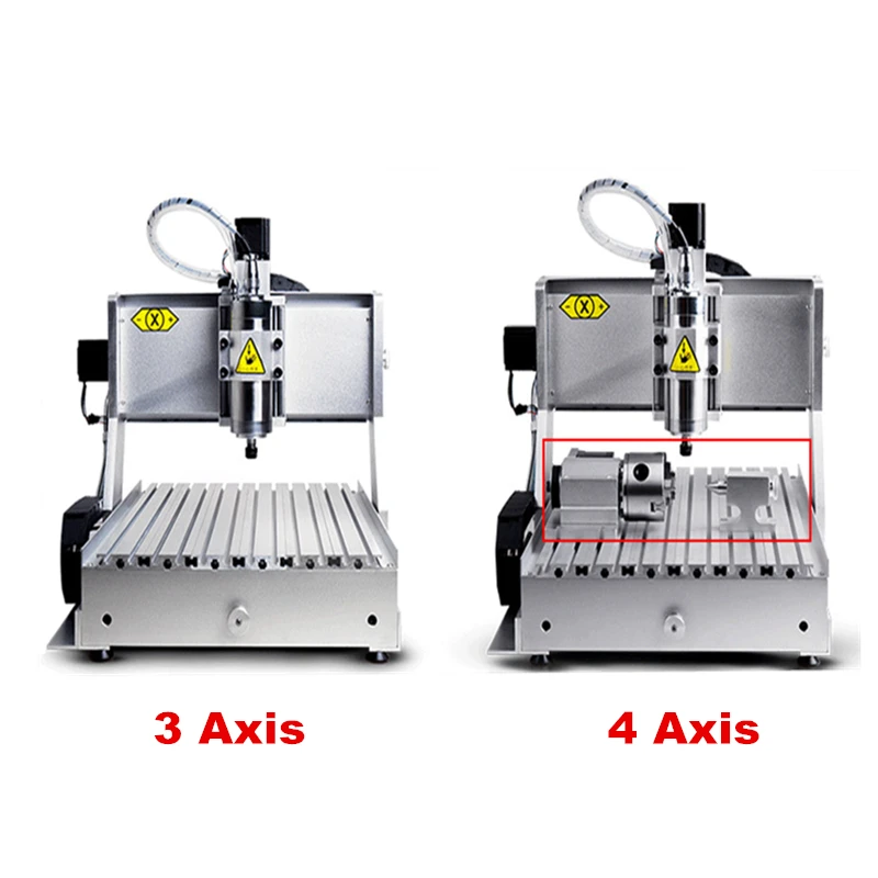 CNC Router 6040 4 Axis 2.2KW Metal 3D Carving Woodworking Machine 3040 USB Port Milling Engraving Machine 6090 with Water Tank