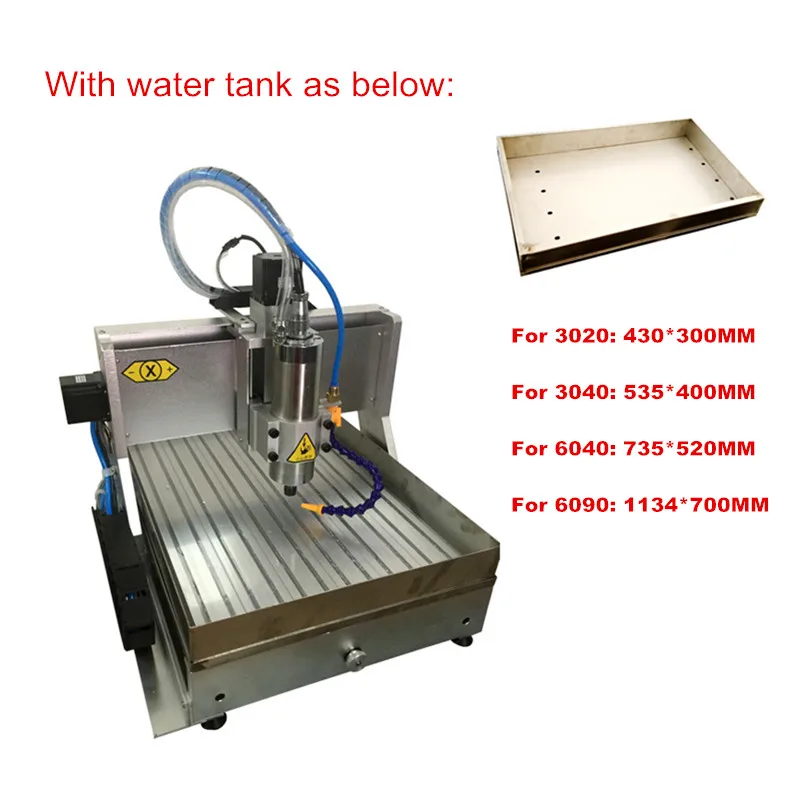 CNC Router 6040 4 Axis 2.2KW Metal 3D Carving Woodworking Machine 3040 USB Port Milling Engraving Machine 6090 with Water Tank