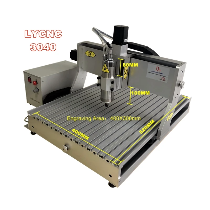 CNC Router 6040 4 Axis 2.2KW Metal 3D Carving Woodworking Machine 3040 USB Port Milling Engraving Machine 6090 with Water Tank