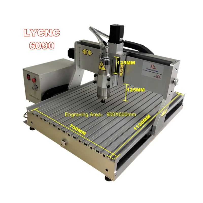 CNC Router 6040 4 Axis 2.2KW Metal 3D Carving Woodworking Machine 3040 USB Port Milling Engraving Machine 6090 with Water Tank