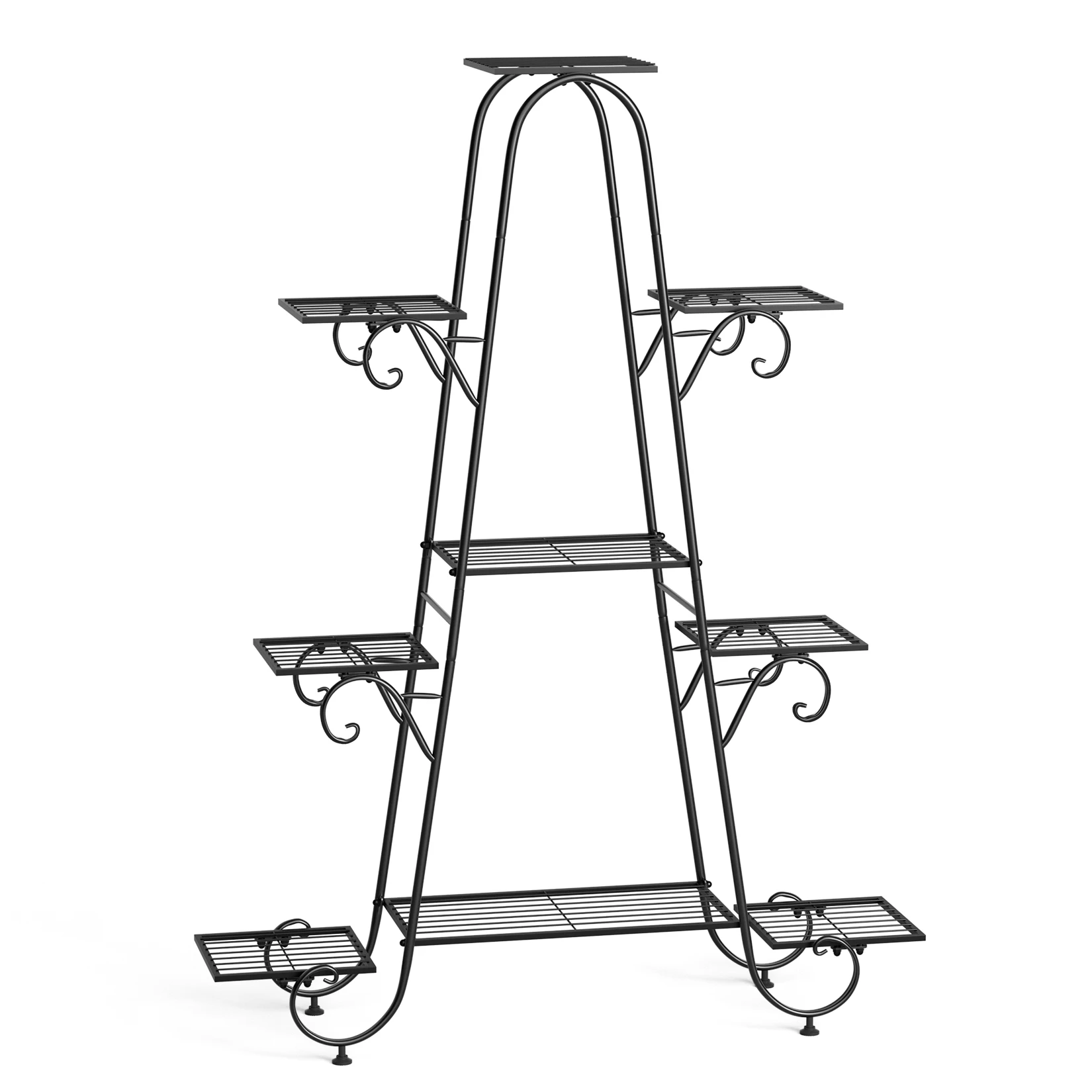 9 Tier Plant Stand Indoor Outdoor, Metal Multilayer Flower Shelf, Patio Garden Potted Plant Holder Display Rack for Plants Pots