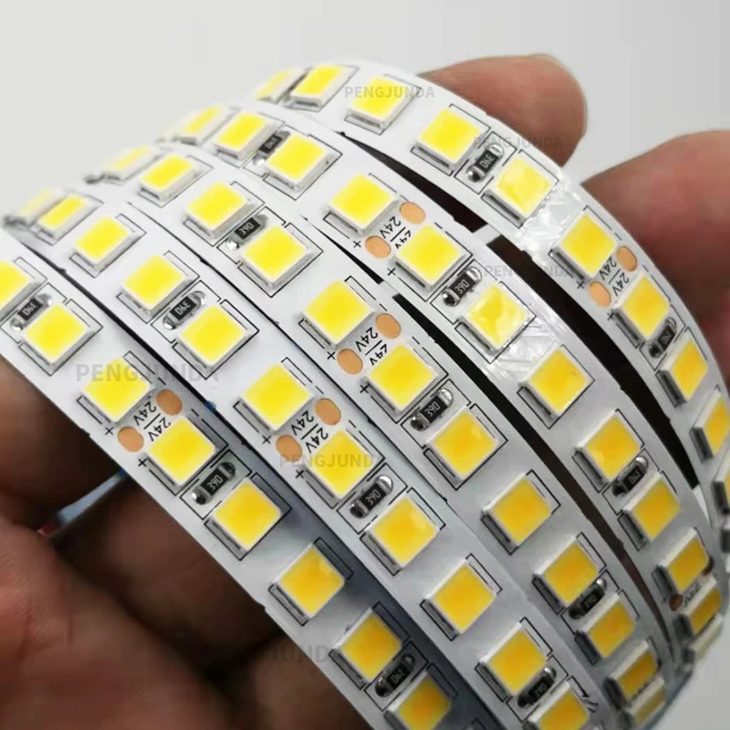 DC 12V 24V 5054 LED Strip Light 5m 120LEDs/M Waterproof Warm White 600 Led Stripe Flexible LED Ribbon Tape More Bright 5050 5630