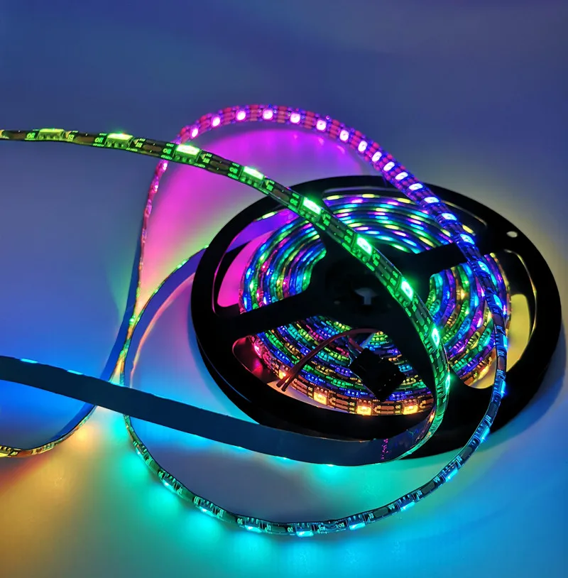 5m/roll WS2815 DC12V (WS2812B/WS2813) RGB LED Pixels Strip Light Individually Addressable LED Dual-Signal 30/60/144 Pixels/Led/m