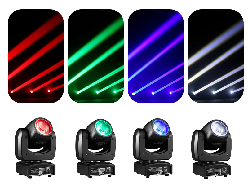 90W LED Beam Moving Head Light RGBW 4in1 Impressive Brightness Best with DMX, Support Sound Activated & Auto Mode for Disco Bars