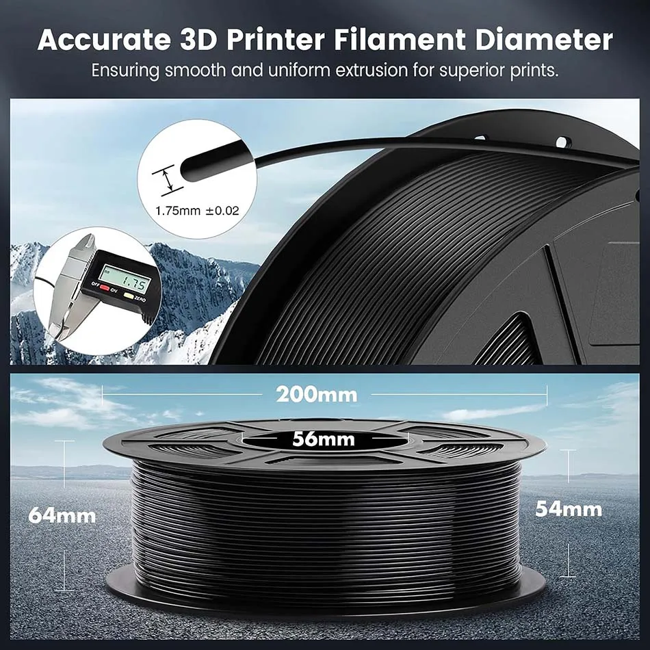 JAYO PLA Meta/ABS/ PLA / TPU/PETG Filament 1.75MM 10Rolls 100% No Bubble for FDM 3D Printer Materials Filament DIY Gift FastShip