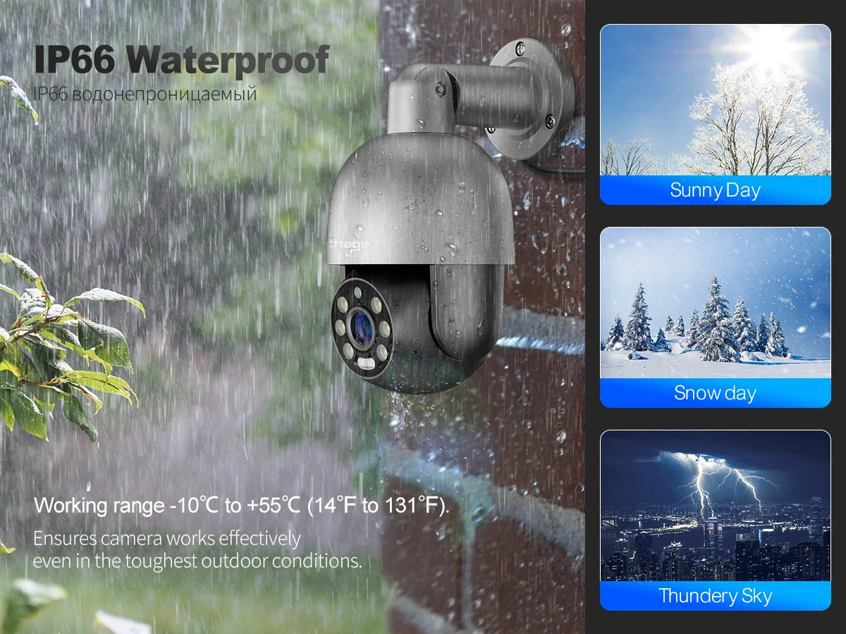 Techage 5MP 8MP 4K PTZ Security POE IP Camera CCTV Surveillance 4K Video Camera Outdoor Ai Human Detection Two Way Audio ONVIF