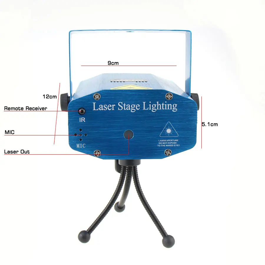 Mini R&G Moving 4 Patterns Laser Projector Disco Light DJ Bar Dance House Party Christmas Flash Stage Lamp Show YR4