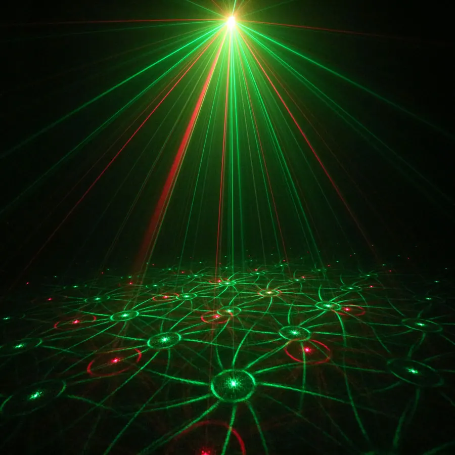Mini R&G Moving 4 Patterns Laser Projector Disco Light DJ Bar Dance House Party Christmas Flash Stage Lamp Show YR4
