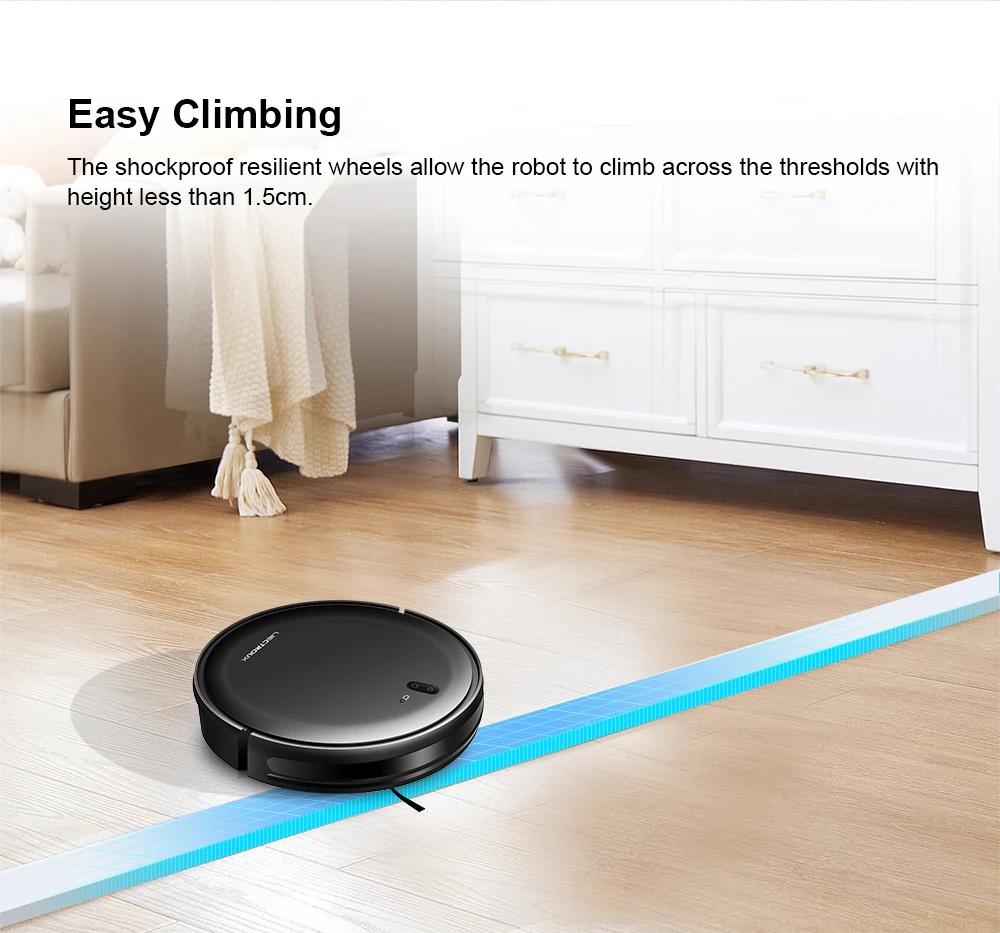 LIECTROUX L200 Robot Vacuum Cleaner & Wet Mop Combo,Smart Mapping,WiFi App,4KPa,Brushless Motor,Ideal for Pet Hair,Carpet,Floor