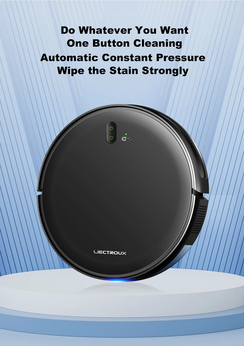 LIECTROUX L200 Robot Vacuum Cleaner & Wet Mop Combo,Smart Mapping,WiFi App,4KPa,Brushless Motor,Ideal for Pet Hair,Carpet,Floor