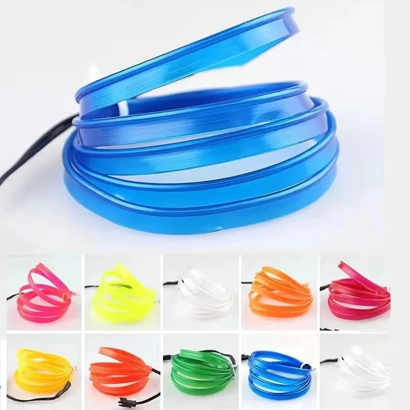3M 5M 10M EL Wire Neon Light With 6mm Sewing Edge Novelty Light Neon LED Lamp Flexible Rope Tube LED Strip String Light