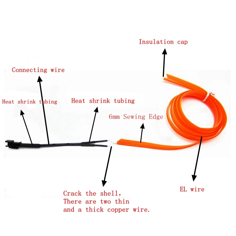 3M 5M 10M EL Wire Neon Light With 6mm Sewing Edge Novelty Light Neon LED Lamp Flexible Rope Tube LED Strip String Light
