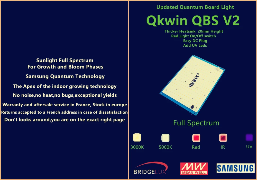 On sale Germany warehouse delivery 240W Quantum Board LM301B Full Spectrum Grow Light LED Meanwell Driver