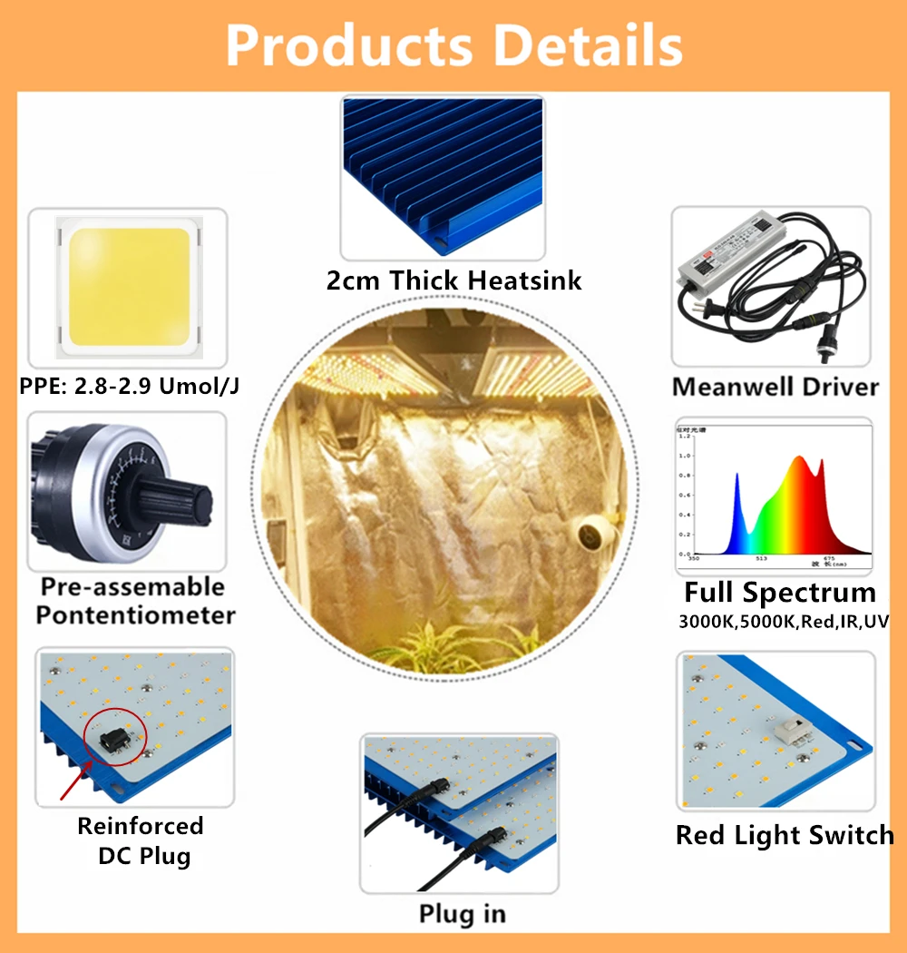 On sale Germany warehouse delivery 240W Quantum Board LM301B Full Spectrum Grow Light LED Meanwell Driver
