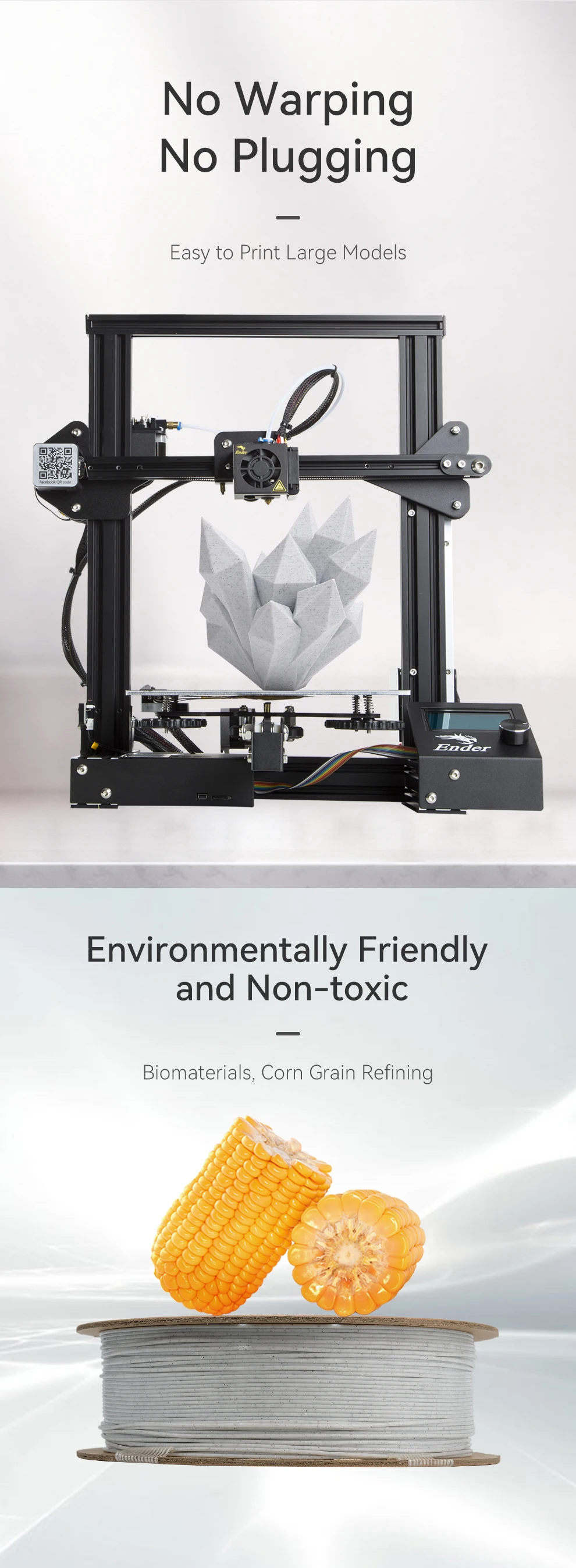 ESUN Marble PLA Filament 1.75mm 3D Printer Filament Marble PLA +/- 0.05mm, 1KG 2.2LBS Spool 3D Printing Filament for 3D Printers