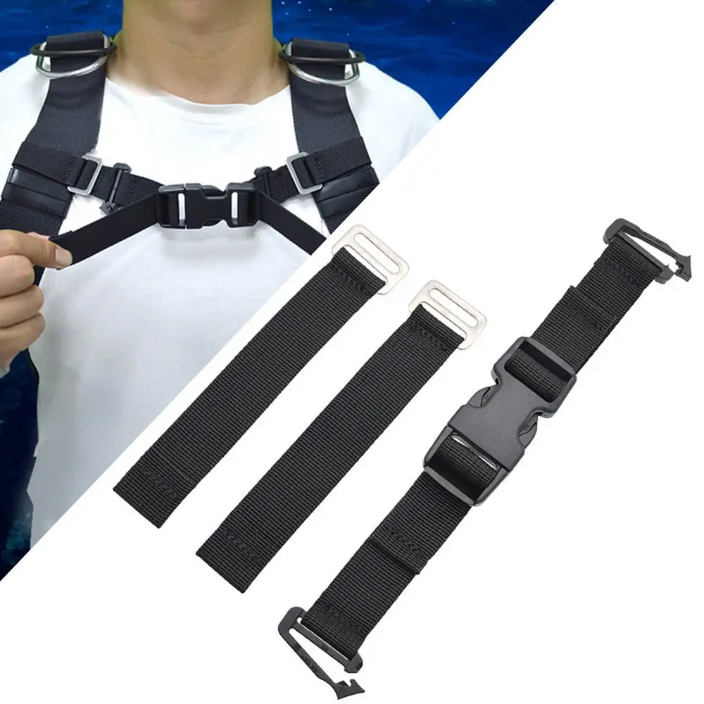 Scuba Diving Harness Adjustable BCD Quick Release Chest Sternum Strap Quick Release Chest Strap Replacement Chest Belt Dive