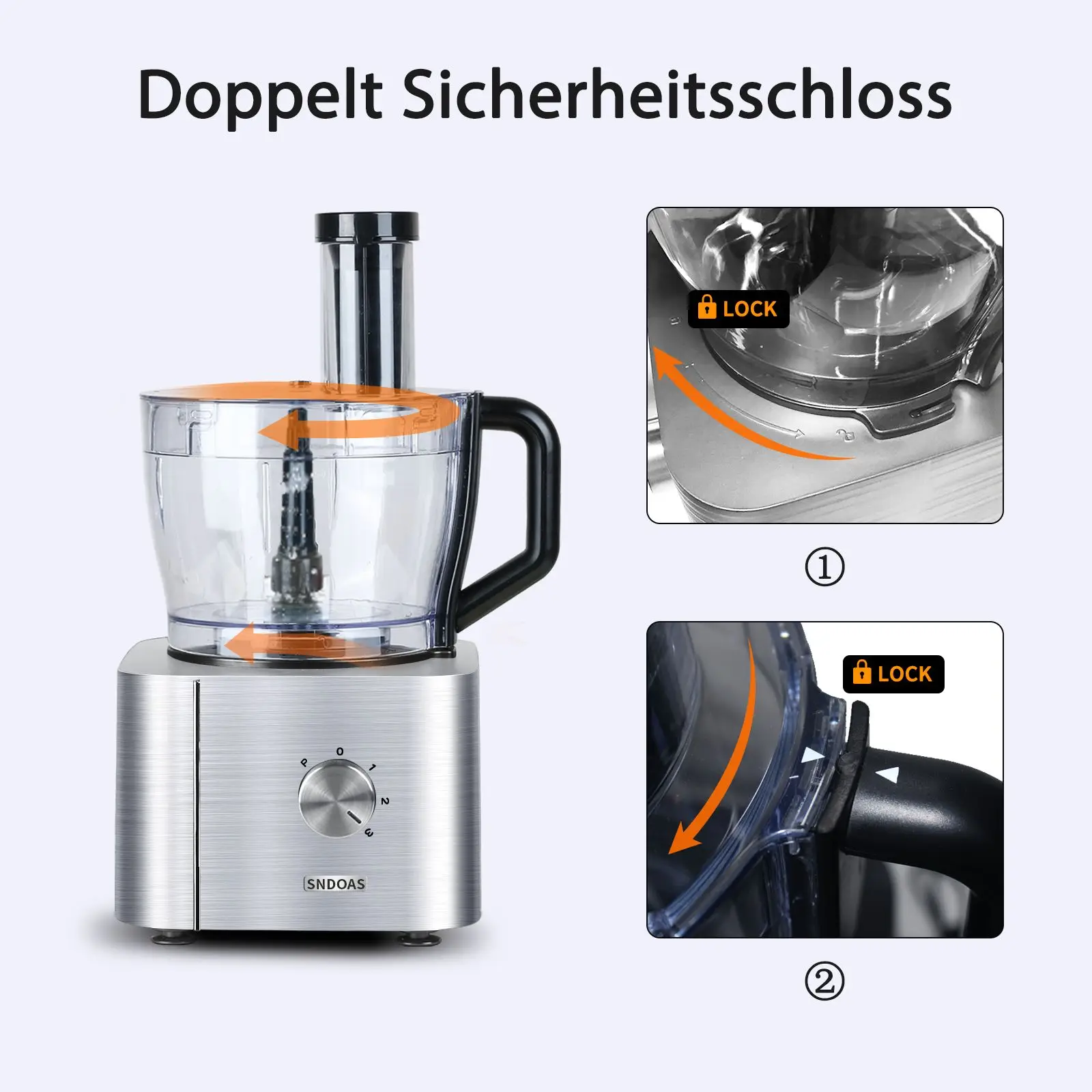 TopStrong 11-in-1 3.2L Bowl 1100W 3 Speeds with Chopping Blending Kneading Grinding Whisking Juicing Food Processor blender