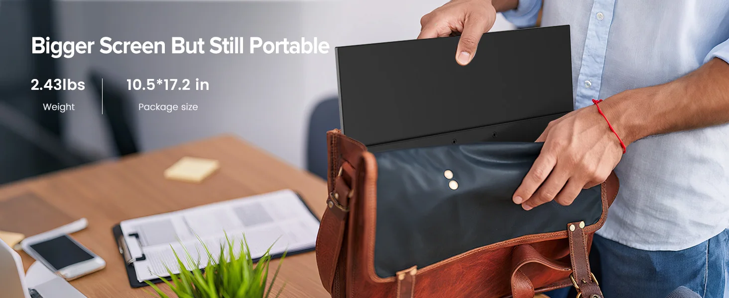 UPERFECT 18.5" Portable Monitor IPS PS5 XBOX 1080P 120Hz Gaming IPS Display For Laptop Dual USB C HDMI Computer Extend Screen