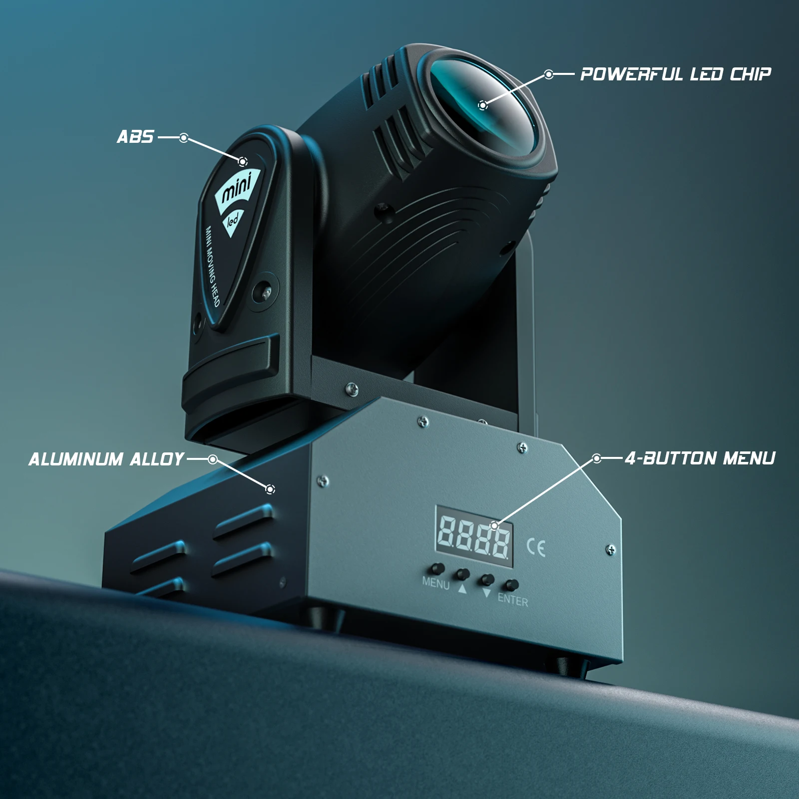 Mini LED RGBW Moving Head Light 11/13CH DMX512 Voice-activated 4 in 1 10W Stage Light for DJ Bar Disco Stage Effect Light