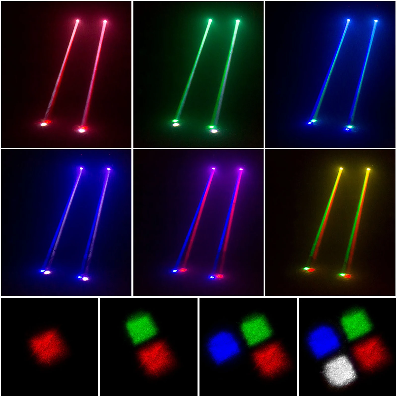 Mini LED RGBW Moving Head Light 11/13CH DMX512 Voice-activated 4 in 1 10W Stage Light for DJ Bar Disco Stage Effect Light