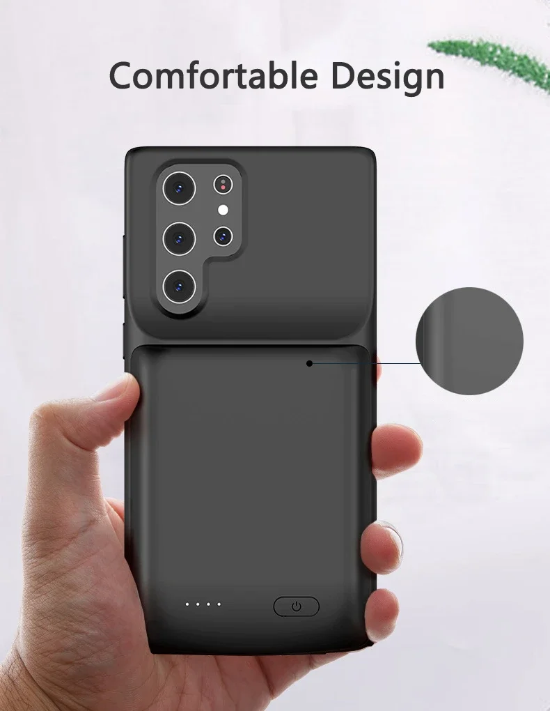 Battery Charger Case 5000mah External Battery Pack Power Bank Shockproof Charging Cover for Samsung S24 S22 S23 S21 Ultra Plus
