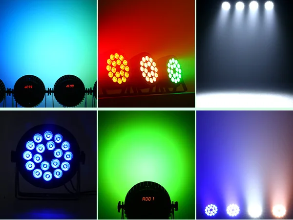 U'King 4PCS 200W LED Par Light DMX512 18x8W RGBW LED Wash Light Effect Flat Light for DJ Disco Party Club Wedding Stage Light
