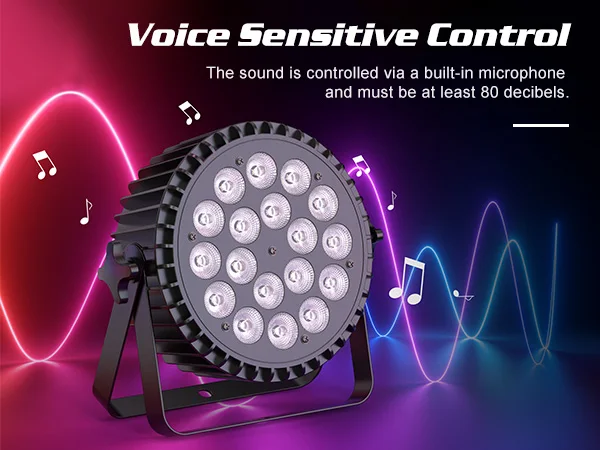 U'King 4PCS 200W LED Par Light DMX512 18x8W RGBW LED Wash Light Effect Flat Light for DJ Disco Party Club Wedding Stage Light