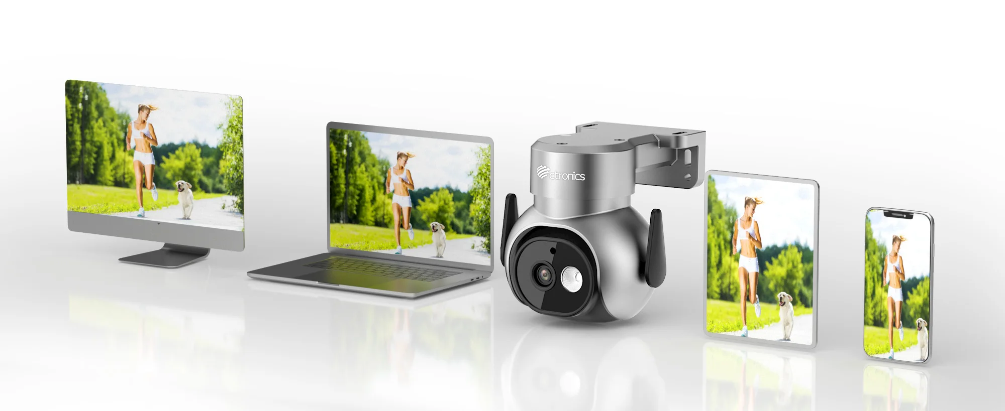 Ctronics Real 4K 8MP Outdoor WiFi 5Ghz Surveillance Camera Human Animal Car Auto Tracking 360 Color Night Vision Two-Way Audio