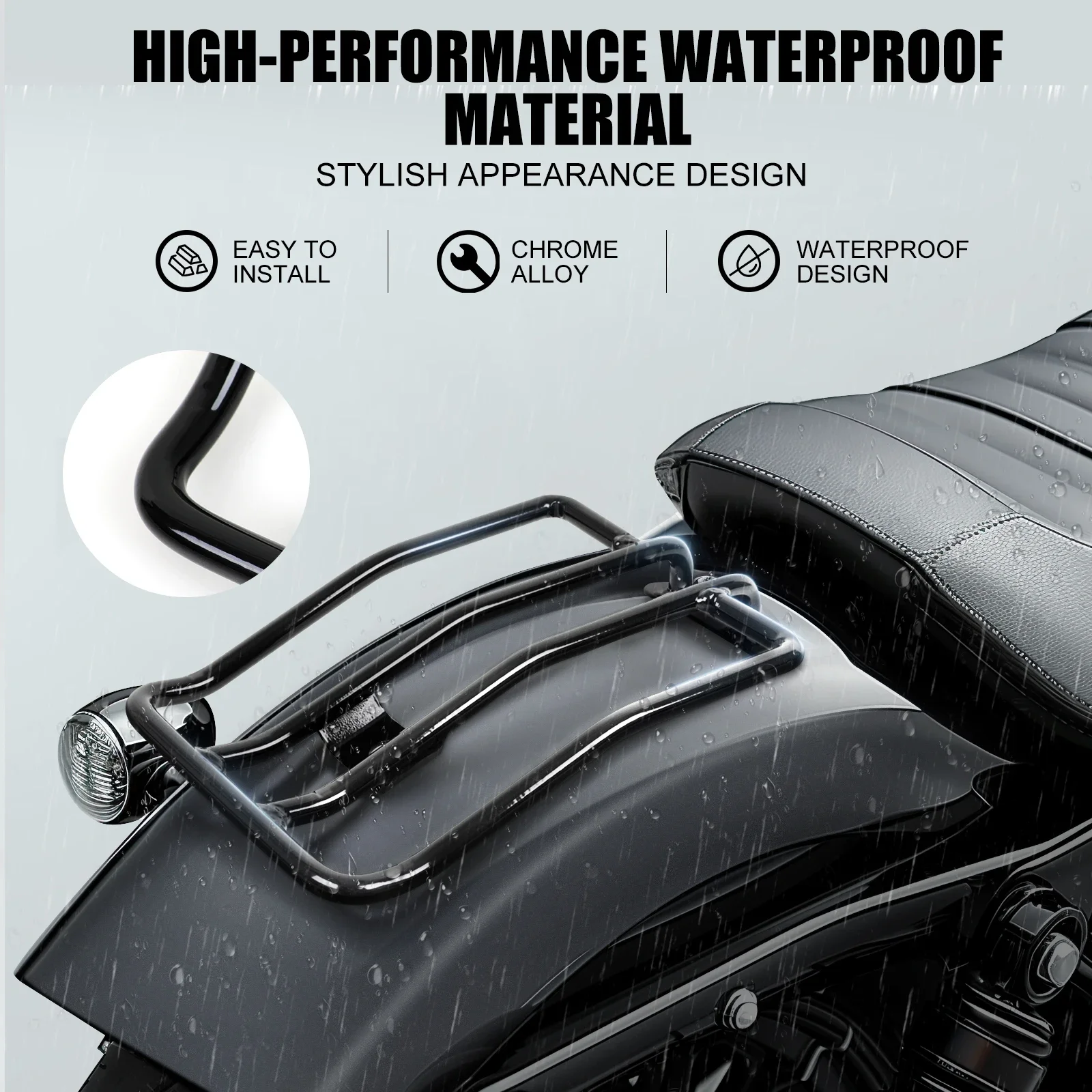Black Motorcycle Rear Solo Seat Luggage Rack Support Shelf For Harley Sportster XL 883 1200 2004- 2015