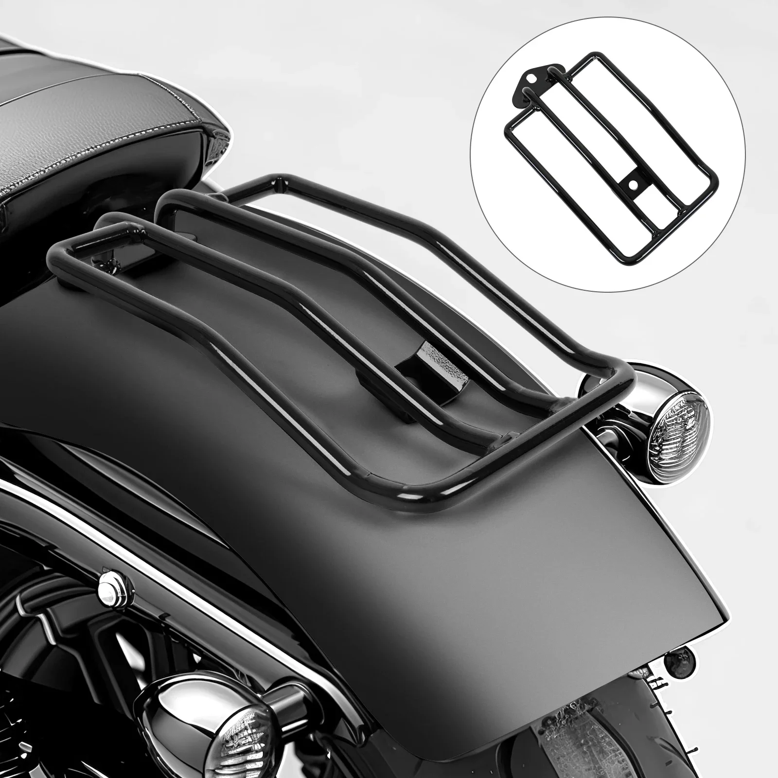 Black Motorcycle Rear Solo Seat Luggage Rack Support Shelf For Harley Sportster XL 883 1200 2004- 2015